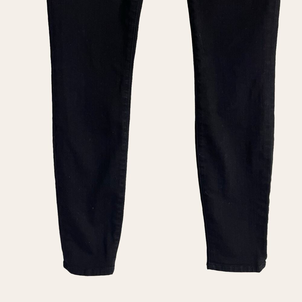 Frame Le Skinny de Jeanne Film Noir Black Mid Rise Jeans Size 26 - Picture 6 of 11